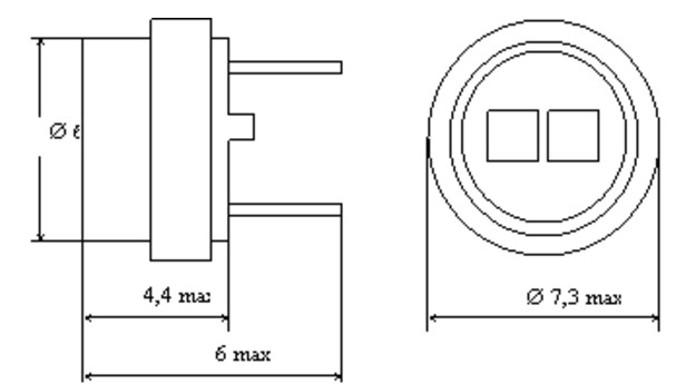 Рис.1. Габаритные размеры фотодиода ФД-310М